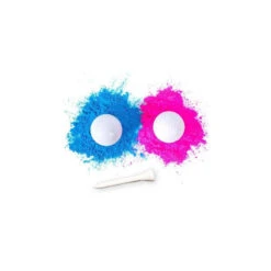 2 Balles De Golf Gender Reveal Avec Poudre Bleu Et Rose Pour Révélation