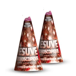 2 Minis Vésuves Stroboscopiques Flamme Rouge