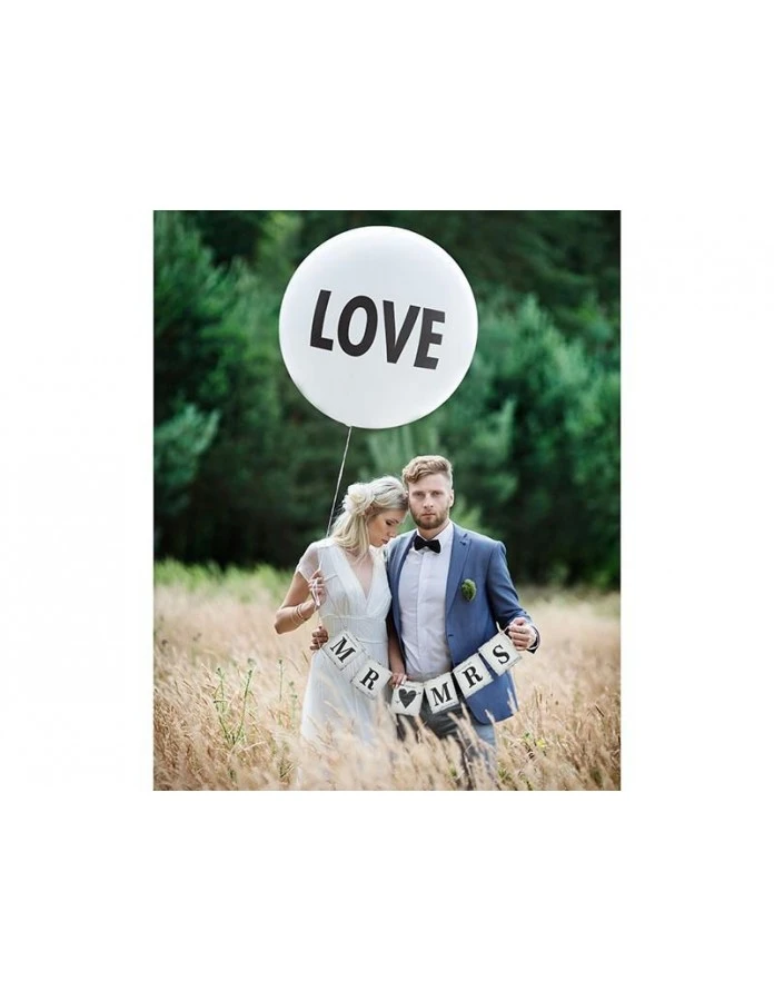 Ballon Géant "LOVE" Mariage 1m 2 Ballon Géant "LOVE" Mariage 1m – Image 2