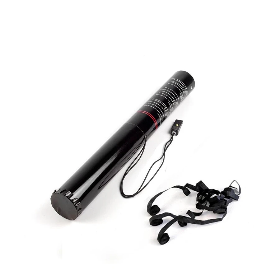 Canon à Confettis électrique 40 Cm Noir Streamer 1 Canon à Confettis électrique 40 Cm Noir Streamer