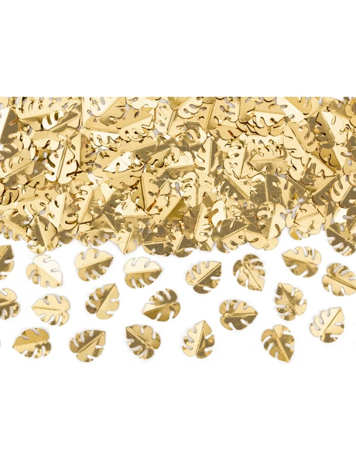 Confettis Dorés Feuilles Tropicales 2 Confettis Dorés Feuilles Tropicales – Image 2