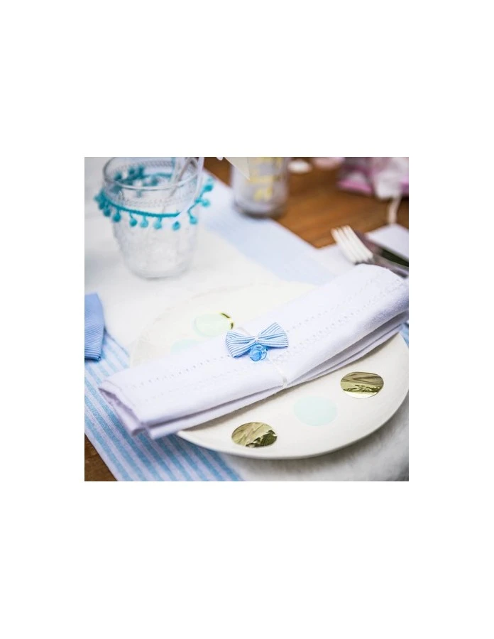 Confettis Ronds En Papier Or, Bleu, Blanc 2 Confettis Ronds En Papier Or, Bleu, Blanc – Image 2