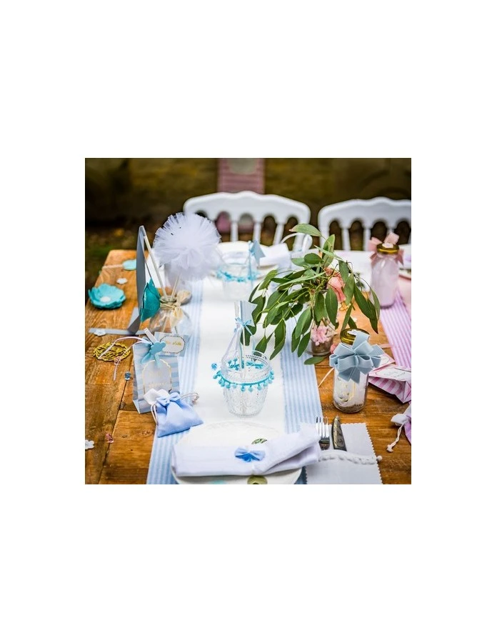 Confettis Ronds En Papier Or, Bleu, Blanc 3 Confettis Ronds En Papier Or, Bleu, Blanc – Image 3